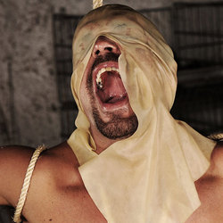 Slave is smothered in latex then forced to suck lots of shemale cocks