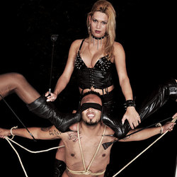 Tranny dommes gangbang a submissive